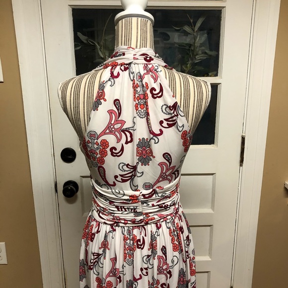 Evan Picone white/pink floral knit dress - Picture 7 of 8